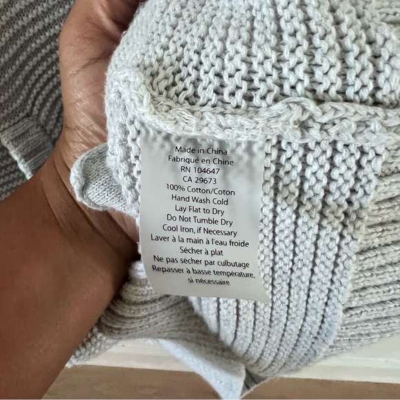 Kinross Oversized Chunky Knit Zip-Up Short-Sleeved Hooded Sweater | Size Small| - Picture 6 of 6